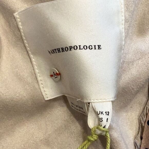 Anthropologie Evaline Textured Coat Natural Sz 8 - Picture 10 of 16